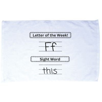 The Letter Of The Week F Sight Word This Microfiber Hand Towel