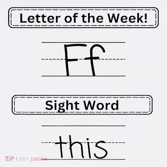The Letter Of The Week F Sight Word This Visor