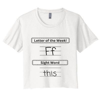 The Letter Of The Week F Sight Word This Crop Top