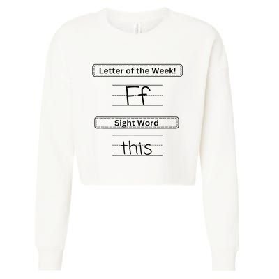 The Letter Of The Week F Sight Word This Cropped Pullover Crew