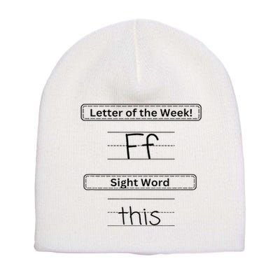 The Letter Of The Week F Sight Word This Short Acrylic Beanie