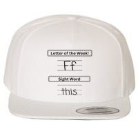 The Letter Of The Week F Sight Word This Wool Snapback Cap