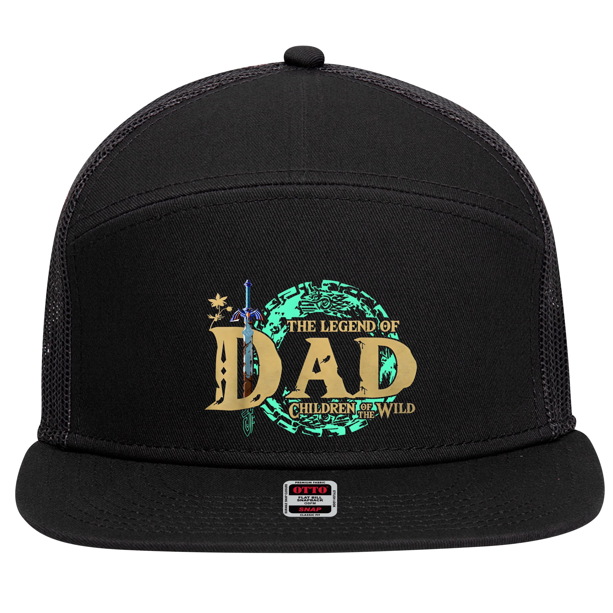 The Legend Of Dad Children Of The Wild Fathers Day 7 Panel Mesh Trucker Snapback Hat