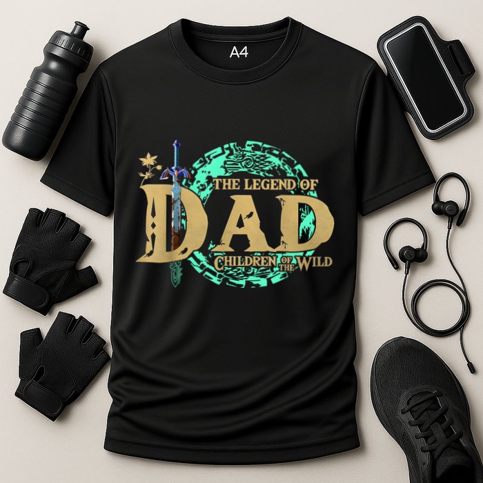 The Legend Of Dad Children Of The Wild Fathers Day Cooling Performance Crew T-Shirt
