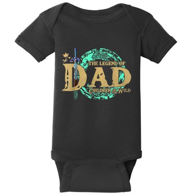 The Legend Of Dad Children Of The Wild Fathers Day Baby Bodysuit