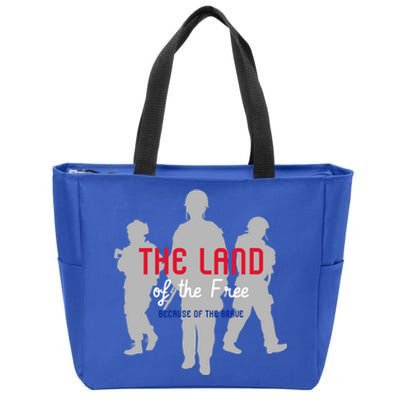 The Land Of The Free Because Of The Brave Great Gift Zip Tote Bag