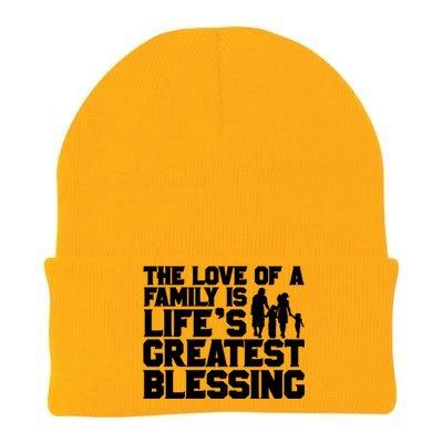 The Love Of A Family Is Life's Greatest Blessing Gift Knit Cap Winter Beanie