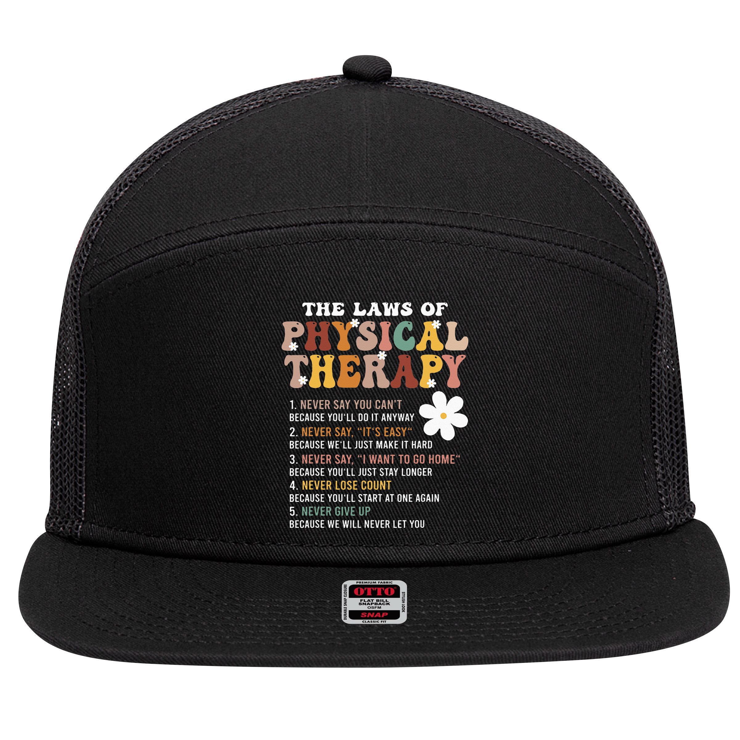 The Laws Of Physical Therapy – Physical Therapist 7 Panel Mesh Trucker Snapback Hat