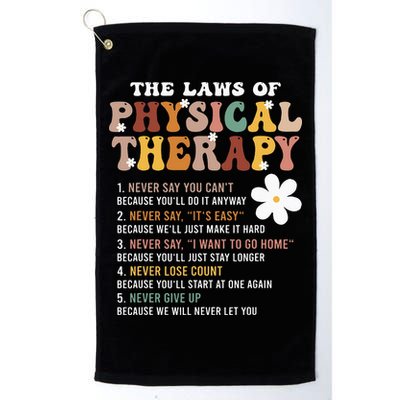 The Laws Of Physical Therapy – Physical Therapist Golf Towel