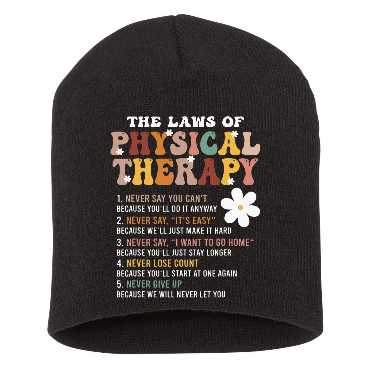 The Laws Of Physical Therapy – Physical Therapist Short Acrylic Beanie