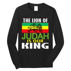 The Lion Of Judah Is Our King Jamaican Jamaican Flag Long Sleeve Shirt