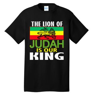 The Lion Of Judah Is Our King Jamaican Jamaican Flag Tall T-Shirt