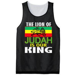 The Lion Of Judah Is Our King Jamaican Jamaican Flag Mesh Reversible Basketball Jersey Tank