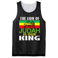 The Lion Of Judah Is Our King Jamaican Jamaican Flag Mesh Reversible Basketball Jersey Tank