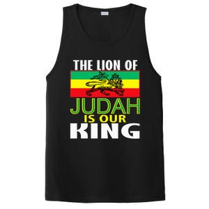 The Lion Of Judah Is Our King Jamaican Jamaican Flag PosiCharge Competitor Tank