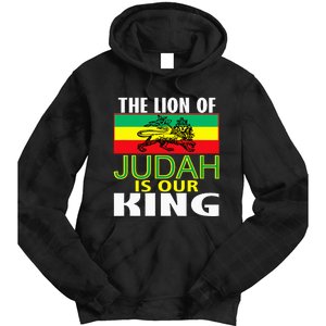 The Lion Of Judah Is Our King Jamaican Jamaican Flag Tie Dye Hoodie