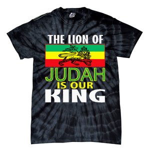 The Lion Of Judah Is Our King Jamaican Jamaican Flag Tie-Dye T-Shirt