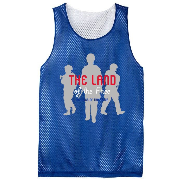 The Land Of The Free Because Of The Brave Gift Mesh Reversible Basketball Jersey Tank