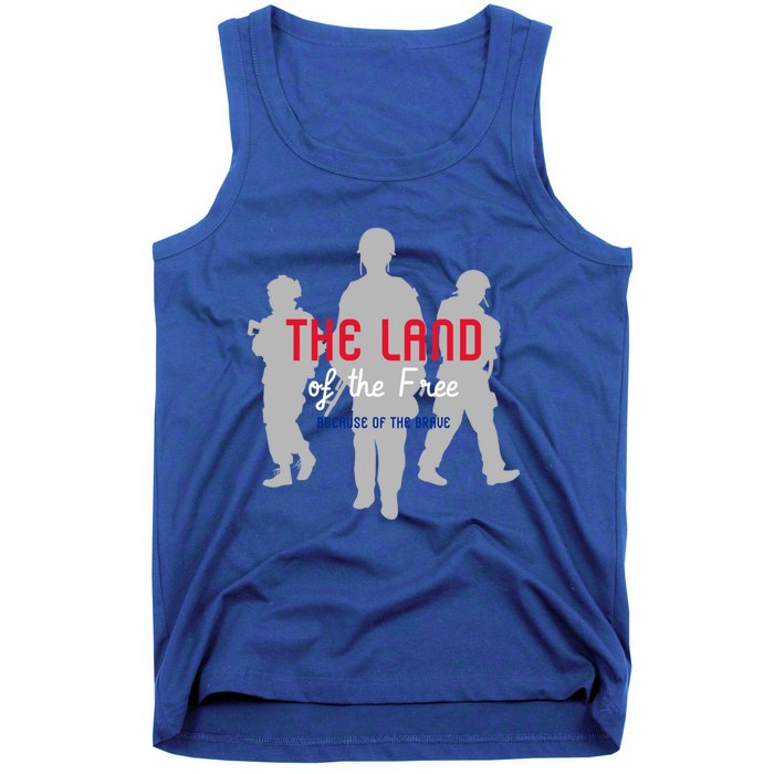 The Land Of The Free Because Of The Brave Gift Tank Top