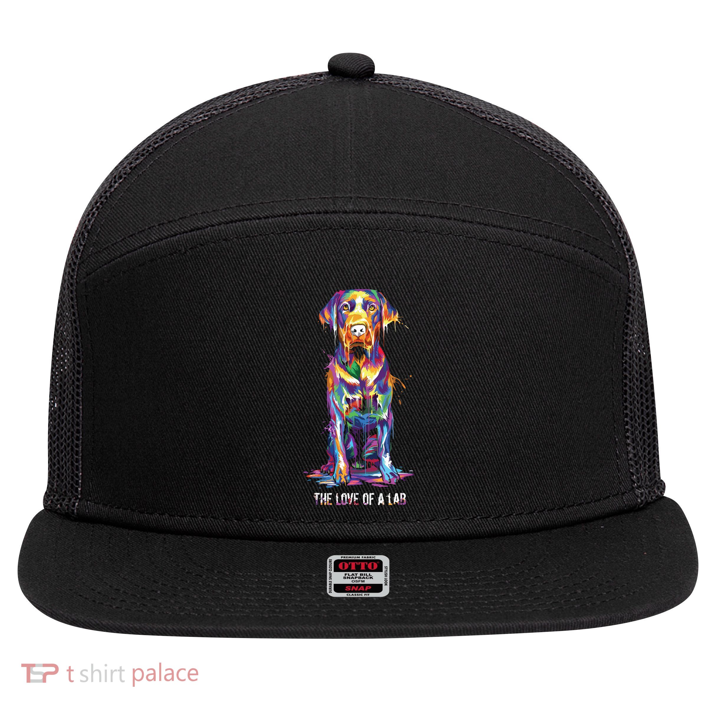 The Love Of Labrador Retriever 7 Panel Mesh Trucker Snapback Hat