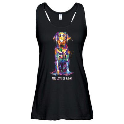 The Love Of Labrador Retriever Ladies Essential Flowy Tank