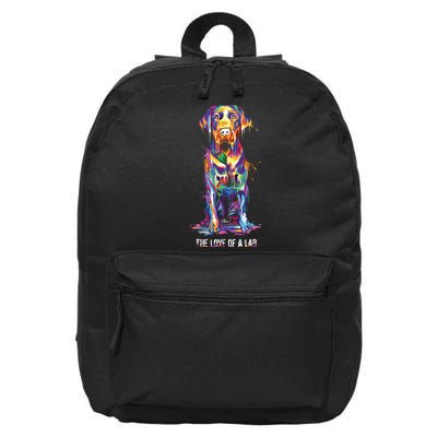 The Love Of Labrador Retriever 16 in Basic Backpack