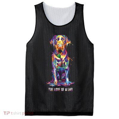 The Love Of Labrador Retriever Mesh Reversible Basketball Jersey Tank