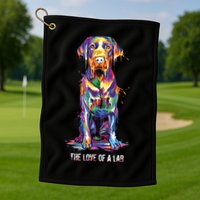 The Love Of Labrador Retriever Golf Towel