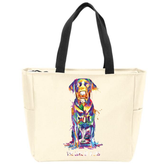 The Love Of Labrador Retriever Zip Tote Bag