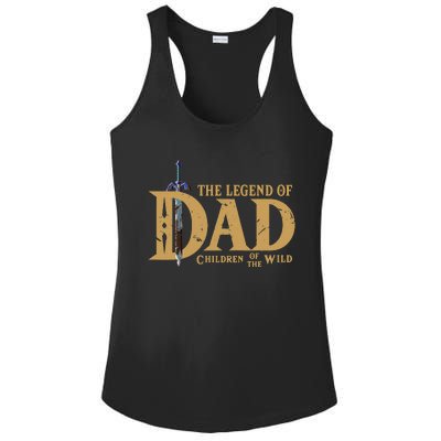 The Legend Of Dad Children Of The Wild FatherS Day Ladies PosiCharge Competitor Racerback Tank