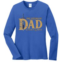 The Legend Of Dad Children Of The Wild FatherS Day Ladies Long Sleeve Shirt