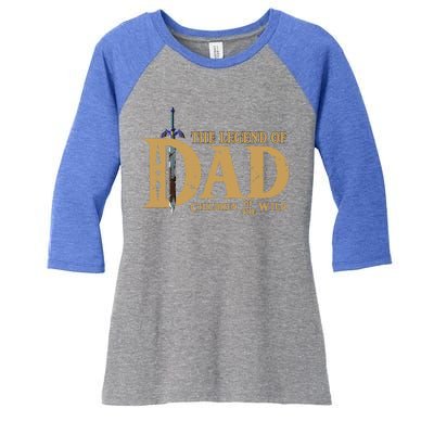 The Legend Of Dad Children Of The Wild FatherS Day Women's Tri-Blend 3/4-Sleeve Raglan Shirt