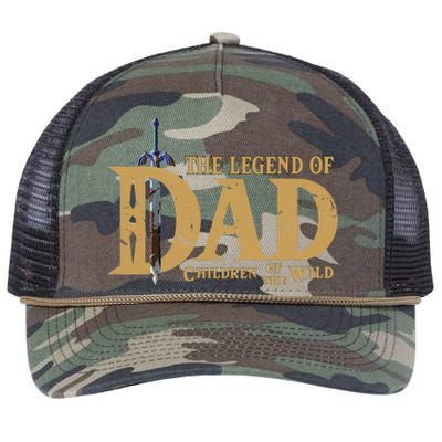 The Legend Of Dad Children Of The Wild FatherS Day Retro Rope Trucker Hat Cap