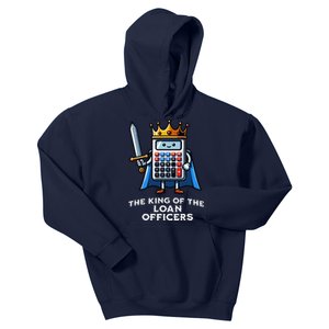 The Loan Officer King Funny Illustration Calculator Kids Hoodie