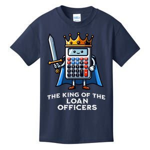 The Loan Officer King Funny Illustration Calculator Kids T-Shirt