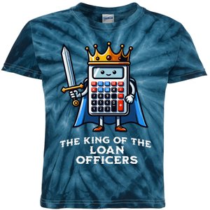 The Loan Officer King Funny Illustration Calculator Kids Tie-Dye T-Shirt