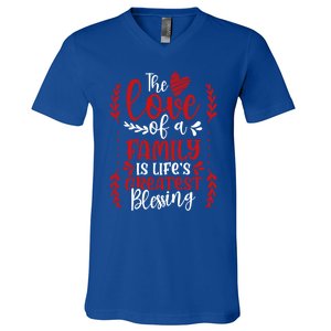 The Love Of A Family Is Life's Greatest Blessing Adoption Gift V-Neck T-Shirt