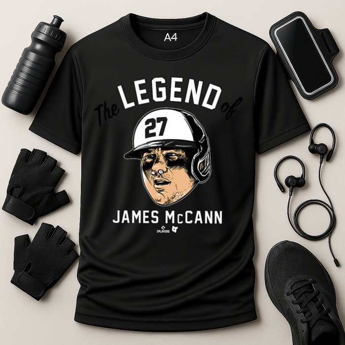 The Legend Of James Mccann Baltimore Baseball Cooling Performance Crew T-Shirt