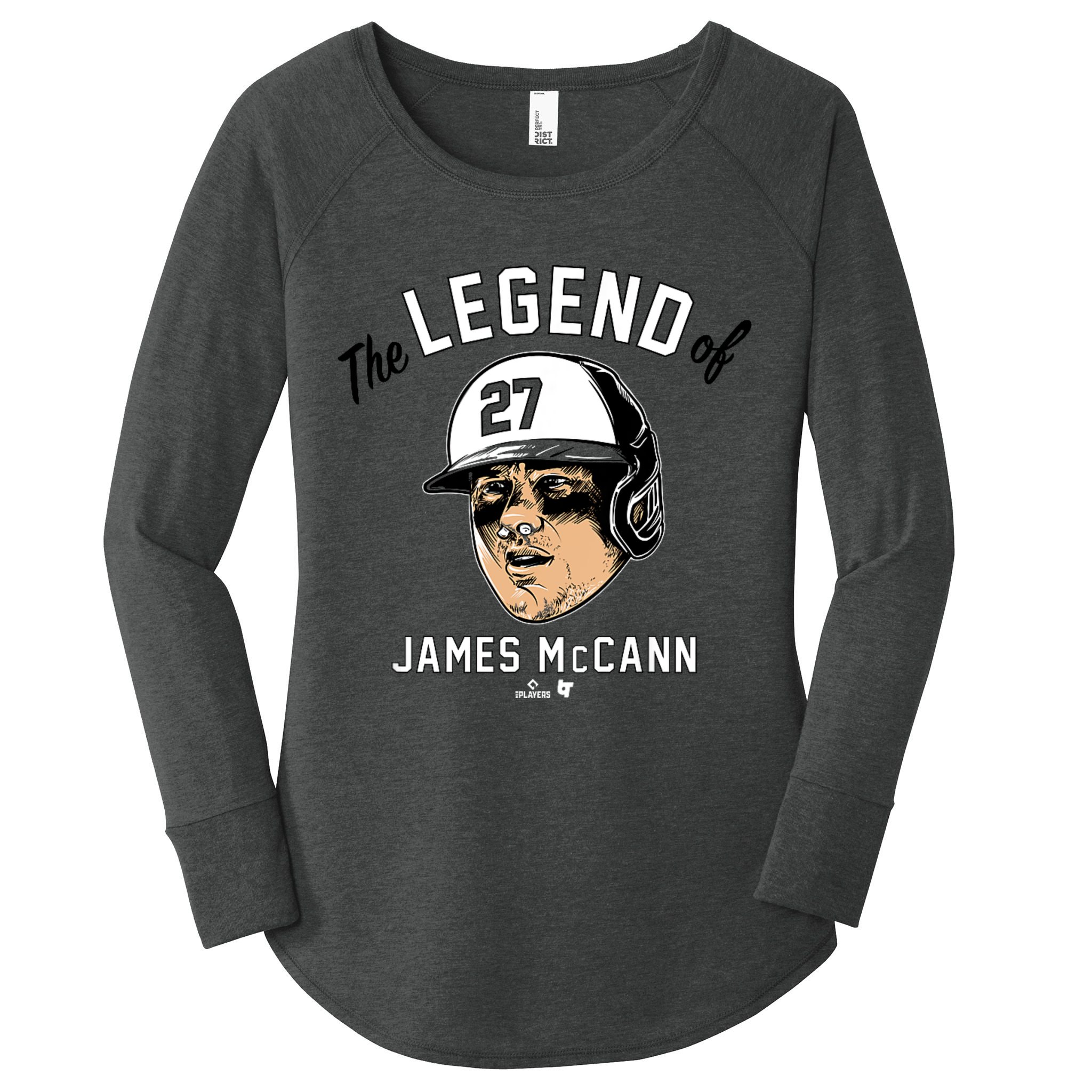 The Legend Of James Mccann Baltimore Baseball Women's Perfect Tri Tunic Long Sleeve Shirt