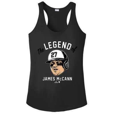 The Legend Of James Mccann Baltimore Baseball Ladies PosiCharge Competitor Racerback Tank