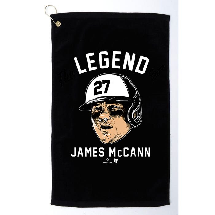 The Legend Of James Mccann Baltimore Baseball Golf Towel