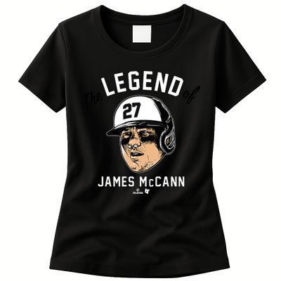 The Legend Of James Mccann Baltimore Baseball Womens T-Shirt