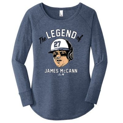 The Legend Of James Mccann Baltimore Baseball Women's Perfect Tri Tunic Long Sleeve Shirt