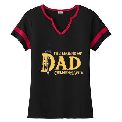 The Legend Of Dad Children Of The Wild Ladies Halftime Notch Neck Tee