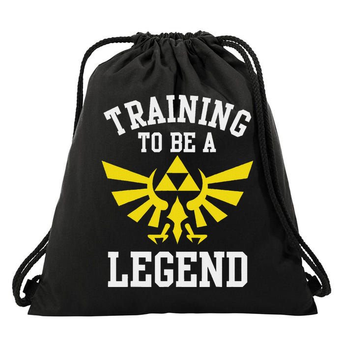 The Legend Of Hyrule Triforce Training To Be A Legend Drawstring Bag