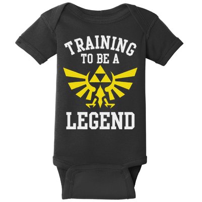 The Legend Of Hyrule Triforce Training To Be A Legend Baby Bodysuit
