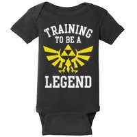The Legend Of Hyrule Triforce Training To Be A Legend Baby Bodysuit
