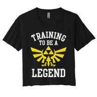 The Legend Of Hyrule Triforce Training To Be A Legend Women's Crop Top Tee