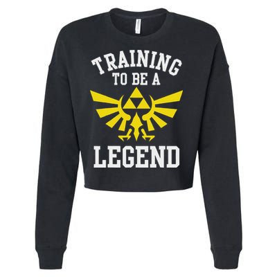 The Legend Of Hyrule Triforce Training To Be A Legend Cropped Pullover Crew