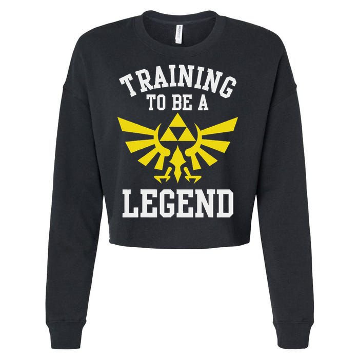 The Legend Of Hyrule Triforce Training To Be A Legend Cropped Pullover Crew